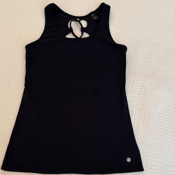 Yogalicious Midnight Black Tank Top with Cutout Back - Picture 1 of 6